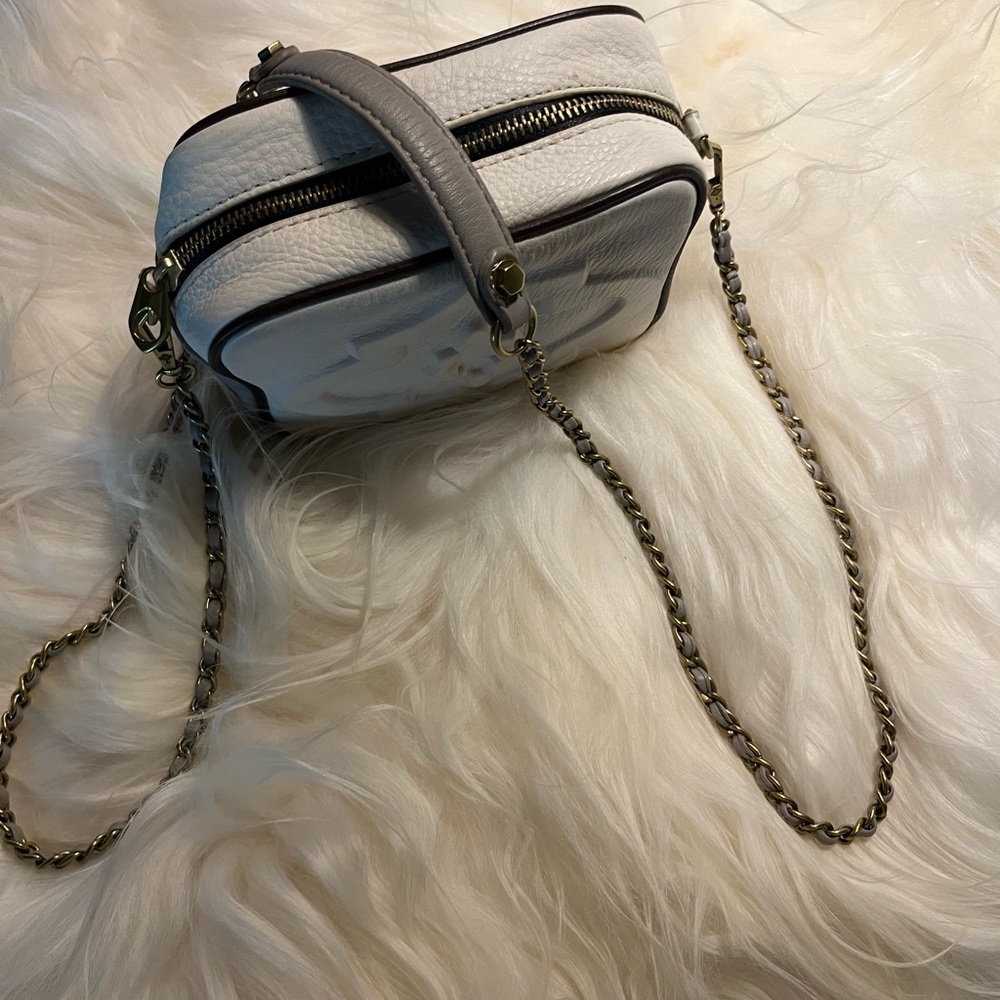 OrYANY Tailor color block cross body clutch. Grey/white